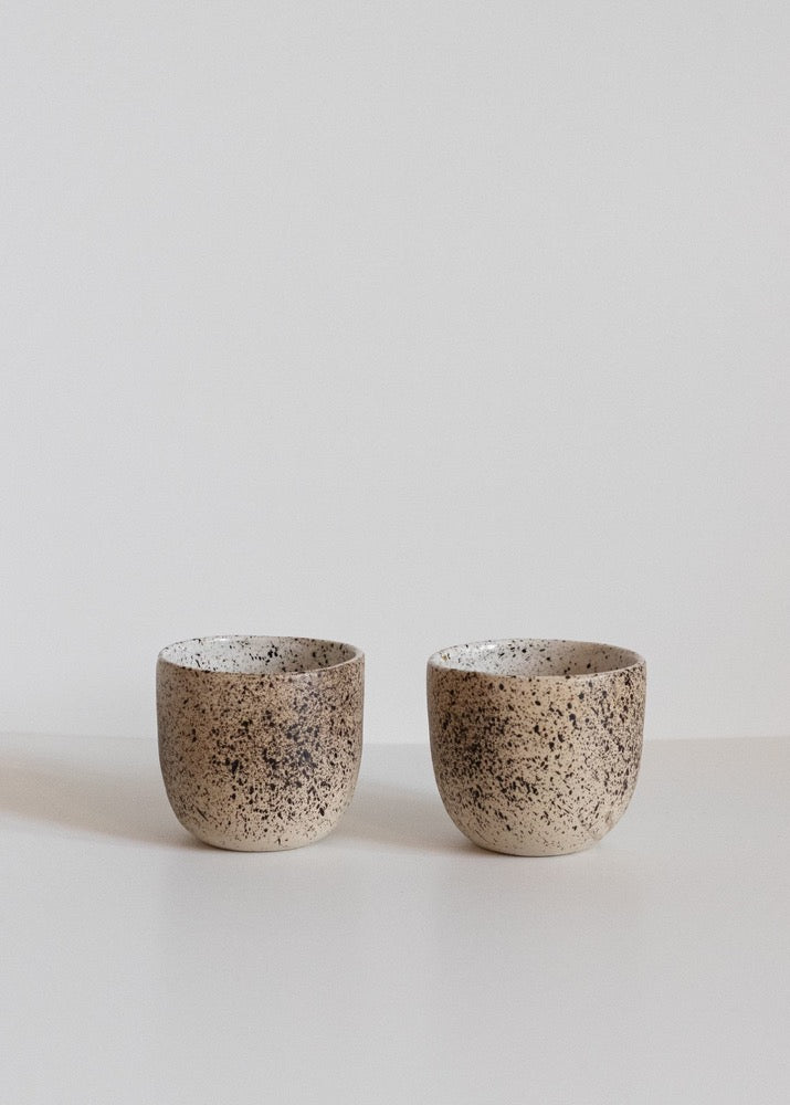 MODERN COFFEE CUPS-Ceramic Coffee Tumbler- Stoneware Coffee Cups- Coffee Mug Set- Nordic Style Mugs- Without Handle Cups- Coffee Lover Gift