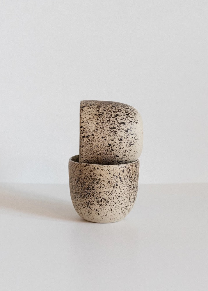 MODERN COFFEE CUPS-Ceramic Coffee Tumbler- Stoneware Coffee Cups- Coffee Mug Set- Nordic Style Mugs- Without Handle Cups- Coffee Lover Gift