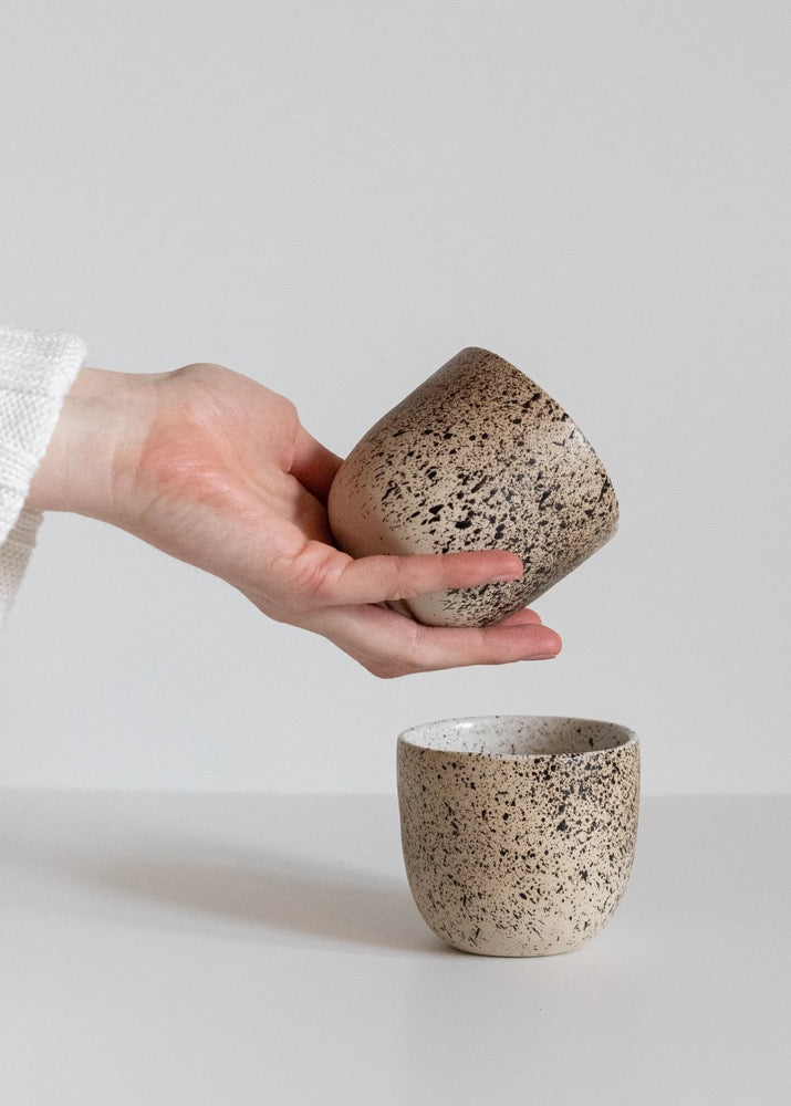 MODERN COFFEE CUPS-Ceramic Coffee Tumbler- Stoneware Coffee Cups- Coffee Mug Set- Nordic Style Mugs- Without Handle Cups- Coffee Lover Gift